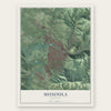 Missoula, Montana map print, the full design