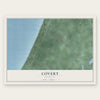 Covert, Michigan map print, the full design