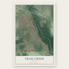 Trail Creek, Indiana map print, the full design