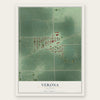 Verona, Illinois map print, the full design