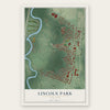 Lincoln Park, New York map print, the full design