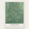 Cedar Creek, Muskegon County, Michigan map print, the full design