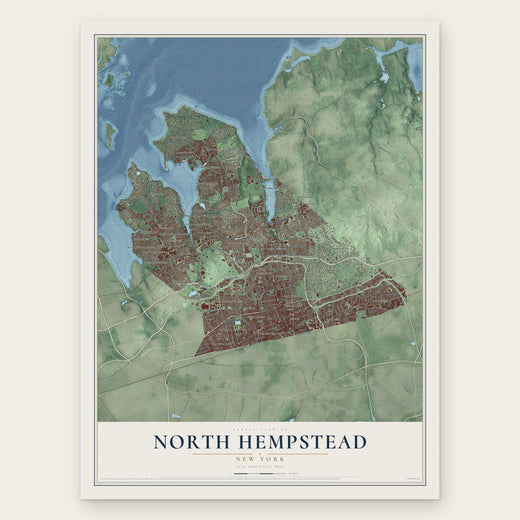 North Hempstead, New York map print, the full design