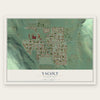 Yacolt, Washington map print, the full design
