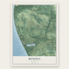 Benona, Michigan map print, the full design