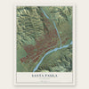 Santa Paula, California map print, the full design