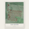 Golf Manor, Ohio map print, the full design