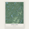 Long Lake, New York map print, the full design
