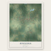 Ringgold, Louisiana map print, the full design