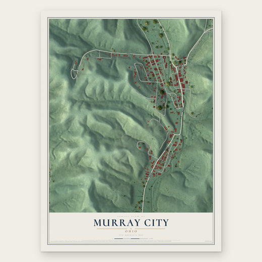 Murray City, Ohio map print, the full design