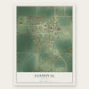 Sandoval, Illinois map print, the full design