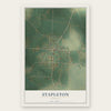 Stapleton, Georgia map print, the full design