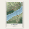 Big Springs, Nebraska map print, the full design