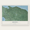 Benton, Cheboygan County, Michigan map print, the full design