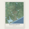 Bridgehampton, New York map print, the full design