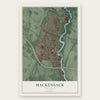 Hackensack, New Jersey map print, the full design