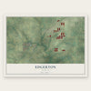 Edgerton, Kansas map print, the full design
