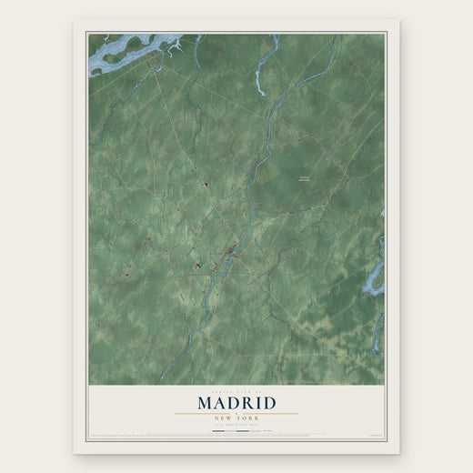 Madrid, New York map print, the full design