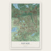 Savage, Minnesota map print, the full design