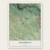 Drummond, Idaho map print, the full design