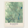 Blackstone, Massachusetts map print, the full design