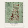 Phillips West, Minnesota map print, the full design