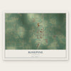 Rosepine, Louisiana map print, the full design