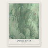 Saddle River, New Jersey map print, the full design