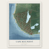 Cape May Point, New Jersey map print, the full design
