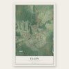 Elgin, South Carolina map print, the full design