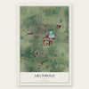 Archbold, Ohio map print, the full design