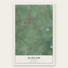 Marlow, Oklahoma map print, the full design