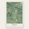Delton, Wisconsin map print, the full design