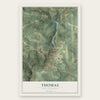 Thomas, West Virginia map print, the full design
