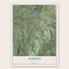 Newton, Pennsylvania map print, the full design
