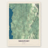 Bridport, Vermont map print, the full design