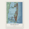Miami Beach, Florida map print, the full design