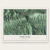 Pineville, Kentucky map print, the full design