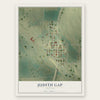 Judith Gap, Montana map print, the full design