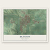 Brandon, South Dakota map print, the full design