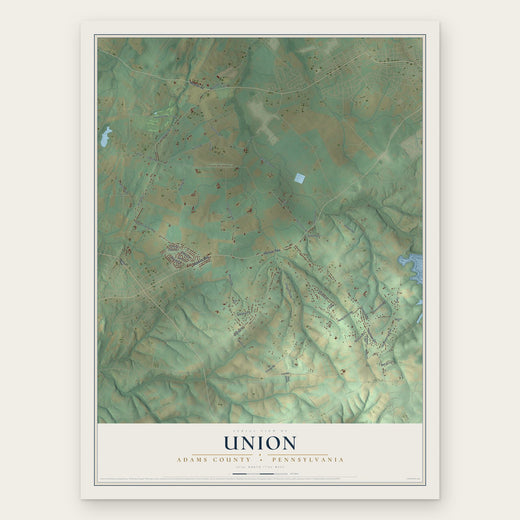 Union, Adams County, Pennsylvania map print, the full design