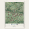 New Lenox, Illinois map print, the full design