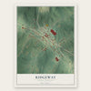 Ridgeway, South Carolina map print, the full design
