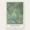 Grand Rapids, Kent County, Michigan map print, the full design