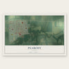 Peabody, Kansas map print, the full design