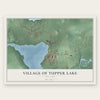 Village of Tupper Lake, New York map print, the full design