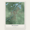 Brainerd, Minnesota map print, the full design