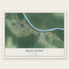 West Point, Arkansas map print, the full design