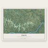 Troy, Sauk County, Wisconsin map print, the full design