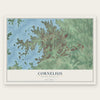 Cornelius, North Carolina map print, the full design